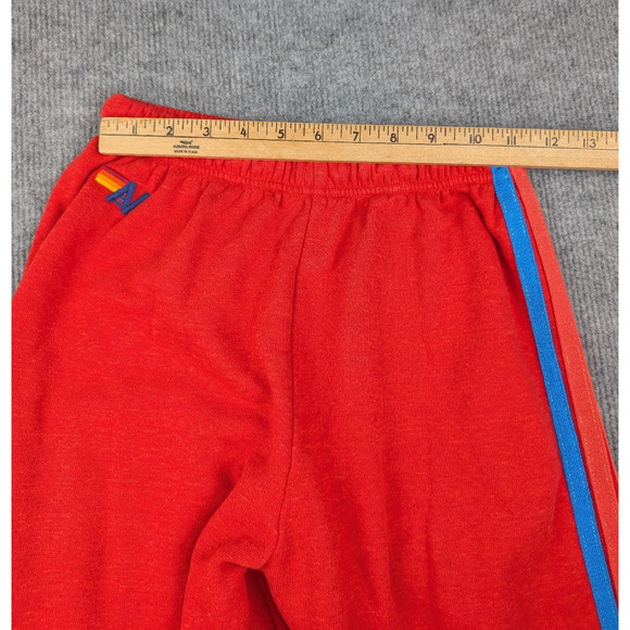 Aviator Nation Joggers Womens Smell Red Rainbow Stripe Athleisure Comfy Lounge - Picture 3 of 7